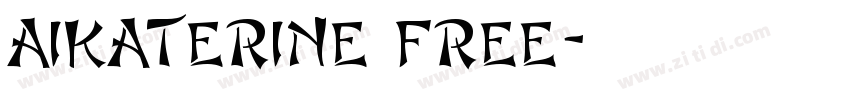 Aikaterine free字体转换